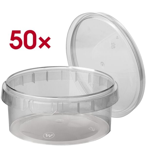 Papstar Einweg-Feinkost-Becher 300 ml, 50 Stück transparent, 5.1 cm Image