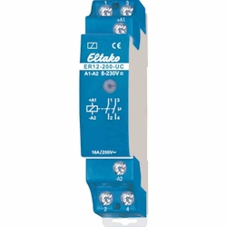 Eltako Installationsrelais, 1TE, teilelektronisch, DIN-Schiene, 2S, 8-230V/AC/DC, 16A, 250V, AC Image