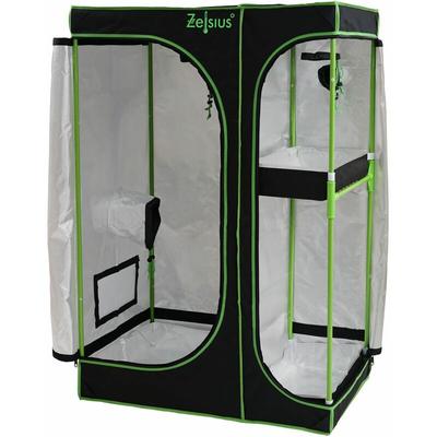 Grow Tent 160 x 120 x 205 cm schwarz/grün Pflanzenzucht Indoor - Zelsius