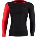 Lenz 6.0 Merino Crew Neck Funktionsshirt, schwarz-rot, Größe S