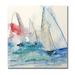 DecorumBY Water Color Regatta - Painting Fabric in White | 36 H x 36 W x 1.5 D in | Wayfair Abstract Art - "Water Color Regatta" CN SQ36x36