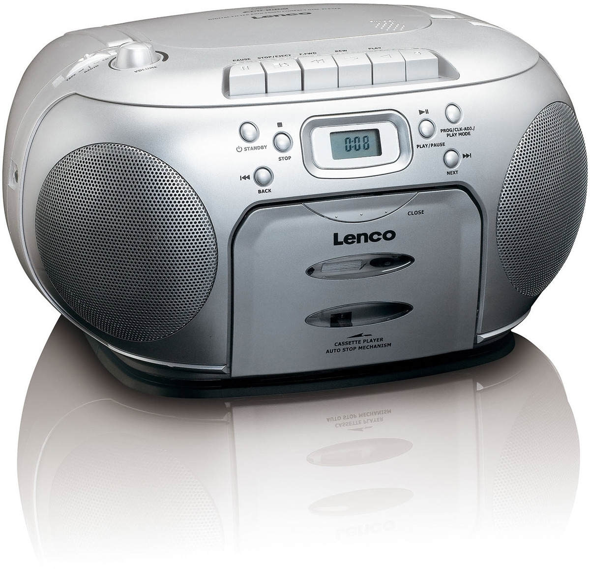 LENCO SCD-420SI CD-Radio mit Kassette, silber Image