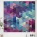 East Urban Home 'Triangular Geometry In Shades Of Blue & Magenta' - Print on Canvas in Blue/Indigo/Pink | 16 H x 16 W x 1 D in | Wayfair