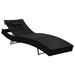 Winston Porter Forteau 82.68" Long Reclining Single Chaise Wicker/Rattan in Black | 36.02 H x 27.56 W x 82.68 D in | Outdoor Furniture | Wayfair