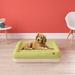 PUP PUP KITTY Plush Breathable Bolster Polyester/Synthetic Material in Green | 7.9 H x 45.3 W x 29.5 D in | Wayfair PET-PLUSH-GNBG-L