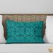 Bungalow Rose Rectangular Pillow Cover & Insert Eco-Fill/Cotton Blend in Green/Blue | 18 H x 24 W x 6 D in | Wayfair