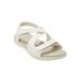 Extra Wide Width Women's The Anouk Sandal by Comfortview in White (Size 9 1/2 WW)