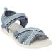 Extra Wide Width Women's The Annora Water Friendly Sandal by Comfortview in Denim (Size 10 1/2 WW)