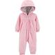 Carter's Baby Girls' Hooded Brushed Fleece Jumpsuit, Light Pink, Newborn