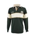 Ireland Bottle/Natural 3 Shamrock Long Sleeve Rugby Shirt (Small) Green