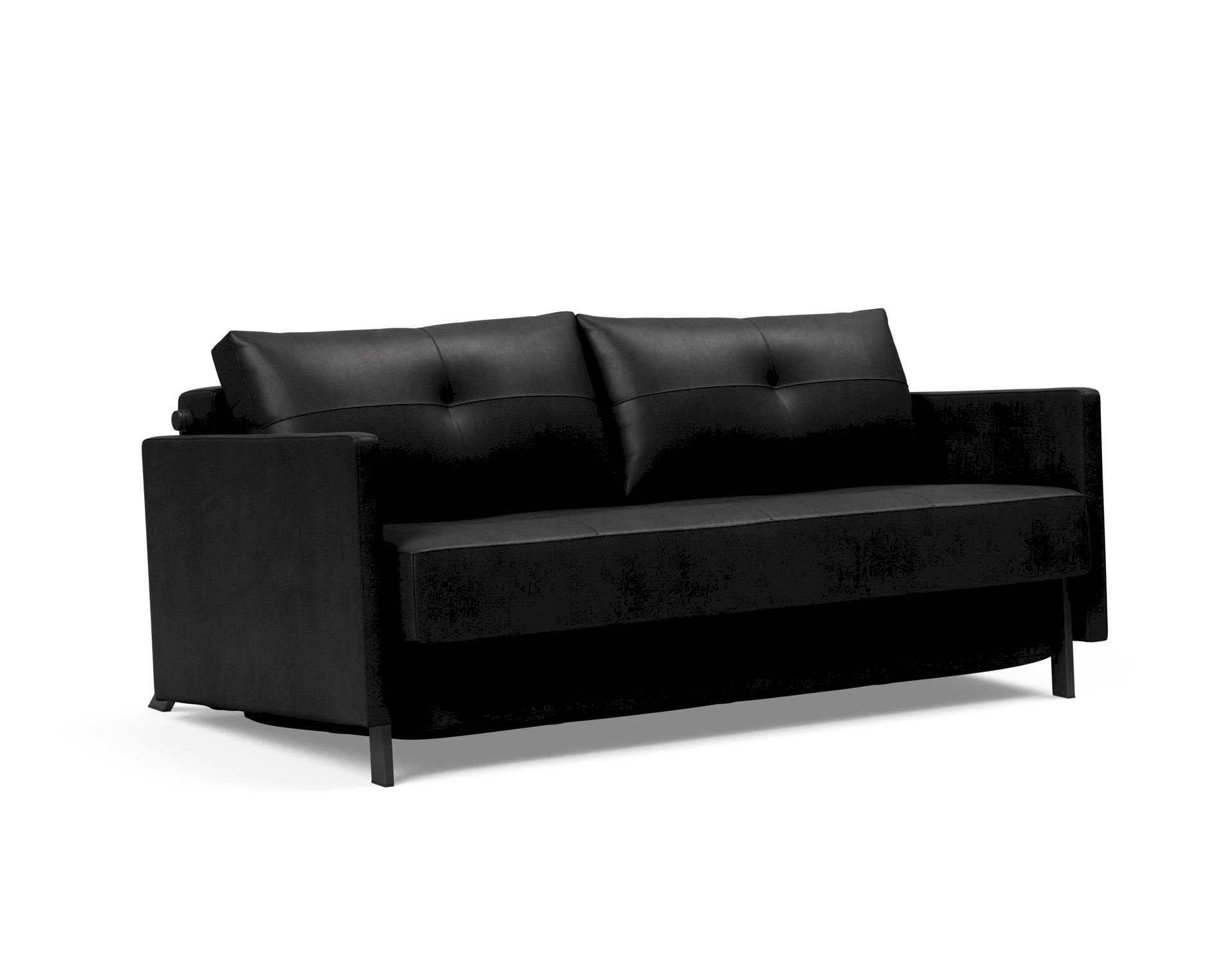 Innovation »Cubed 02« Klappsofa mit Armlehnen 154 cm / Bezug 550 Fanual Black