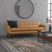 Steelside™ Louis 90.5" Square Arm Sofa Wood/Polyester in Gray | 32.5 H x 90.5 W x 33 D in | Wayfair 589FBECD02104005AFA2D0603DB0F505