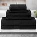 Ebern Designs Hannu Eco-Friendly Sustainable Cotton 6 Piece Assorted Bathroom Towel Set 100% Cotton in Black | 27 W in | Wayfair