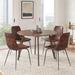 AllModern Homebody Faux Leather Side Chair Faux Leather/Upholstered in Brown | 33 H x 18.5 W x 22 D in | Wayfair B895415B7EF844F482E9C82CDB420E46