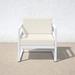 AllModern Lane Club Patio Chair w/ Cushions Plastic in Pink/White | 29.5 H x 29 W x 28 D in | Wayfair 98A9907276C6471DA8C84A3D24FD982A