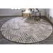 Gray 120 x 0.48 in Area Rug - Steelside™ Amirah Geometric Wool/Viscose Taupe/Black Area Rug Wool | 120 W x 0.48 D in | Wayfair