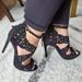 Zara Shoes | Brand New Zara Black Openwork Suede Stiletto | Color: Black | Size: 6