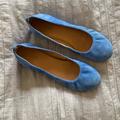 J. Crew Shoes | Blue Suede Shoes! J.Crew 8.5 Ballet Flats | Color: Blue | Size: 8.5