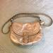 Coach Bags | Euc. Coach Metallic Gold Leather Shoulder Bag | Color: Cream/Gold | Size: Os