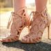 Jessica Simpson Shoes | Jessica Simpson Tan Caged Sandals; Size 9.5 | Color: Tan | Size: 9.5