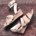 Nine West Shoes | Hp Nine West Nude Wedge Sandals | Color: Cream/Tan | Size: 9