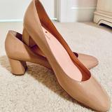 Kate Spade Shoes | Kate Spade Nude Kitten Block Heels | Color: Cream/Tan | Size: 8