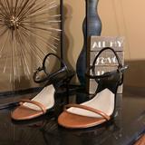 Michael Kors Shoes | Michael Kors Tan And Black Strappy Sandals. | Color: Black/Tan | Size: 9