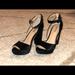 Nine West Shoes | Nine West Mary Jane Suede Open Toe Pumps | Color: Black | Size: 8