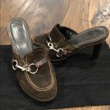 Coach Shoes | Coach Brown Suede “Cleo” Clog/Mules | Color: Brown | Size: 7