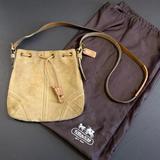 Coach Bags | Coach Suede Leather Crossbody | Color: Tan | Size: 9”X9”