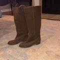 J. Crew Shoes | J. Crew Italian Suede Knee High Brown Boots Size 6 | Color: Brown | Size: 6