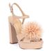 Michael Kors Shoes | Michaels Kors Fara Heels Feather Sandals | Color: Cream/Tan | Size: 8