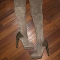 Gucci Shoes | Gucci Suede Over The Knee Boot Sz 40 (Us 9) Gray | Color: Gray | Size: 40