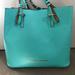 Dooney & Bourke Bags | Dooney And Bourke Leather Tote Bag | Color: Blue/Green | Size: Os