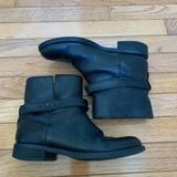 Madewell Shoes | Madewell Biker Moto Black Leather Ankle Boots Sz 6 | Color: Black | Size: 6