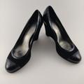 Coach Shoes | Coach Kerryann Black Suede Patent Leather Wedge | Color: Black | Size: 10