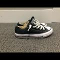 Converse Shoes | Converse Girls Black Sneakers | Color: Black/White | Size: 11.5g