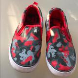 Disney Shoes | Disney Mickey Mouse Slip On Kids Shoes Size 2/3 | Color: Red | Size: 2.5bb