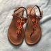 Nine West Shoes | Decorative Brown Sandals | Color: Brown/Orange | Size: 10