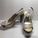 Jessica Simpson Shoes | Jessica Simpson Sling-Back Platform Heels | Color: Black/Cream | Size: 8