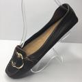 J. Crew Shoes | J Crew Pebbled Leather Flats 6 Brown Gold Buckle | Color: Brown/Gold | Size: 6