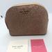 Kate Spade Bags | Kate Spade Small Dome Gold Glitter Cosmetic Bag | Color: Gold | Size: Os