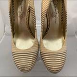 Jessica Simpson Shoes | Jessica Simpson Brown Platform Heel Size 6 | Color: Brown/Cream | Size: 6