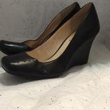 Jessica Simpson Shoes | Jessica Simpson Black Leather Wedge Size 61/2 M | Color: Black | Size: 6.5