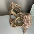 Jessica Simpson Shoes | Champagne Glittered Heels | Color: Red | Size: 8.5