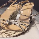 Kate Spade Shoes | New Kate Spade Fierce Snakeskin Wedge Sandals | Color: Tan | Size: 6