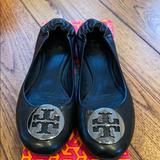 Tory Burch Shoes | Like New Burch Reva Ballet Flats!! | Color: Black | Size: 8