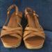 Ralph Lauren Shoes | Gently Worn Ralph Lerann Brown Leather Cork Wedges | Color: Brown | Size: 5.5