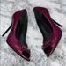 Gucci Shoes | Gucci Peep Toe Stilettos Authentic In 38 1/2 (8.5) | Color: Purple | Size: 8.5