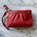 Coach Bags | Coach // Leather Wristlet // Nwt | Color: Red | Size: Os